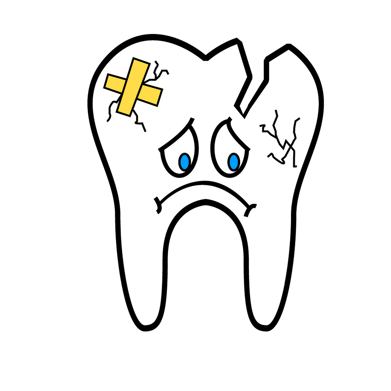 poškozený zub