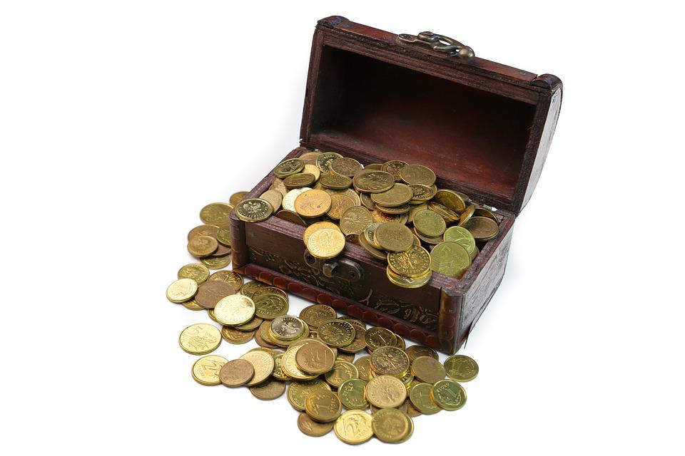 truhlička a mince
